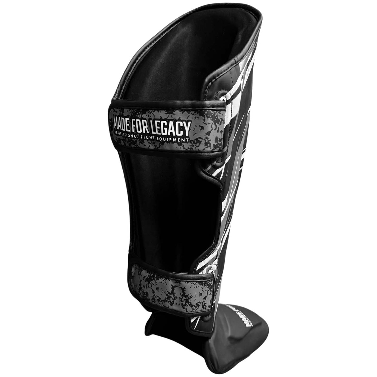 LEGACY X Schienbein-Spannschutz, Kunstleder, schwarz-grau