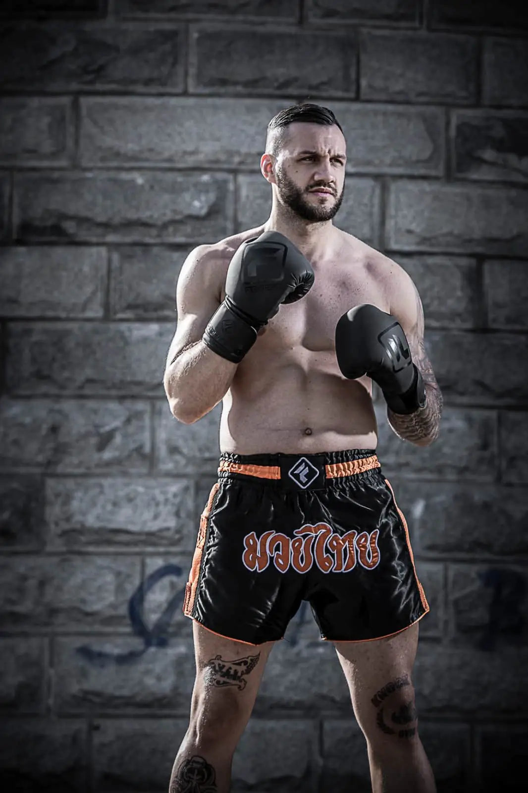 Boxhandschuh Black Matt Leder