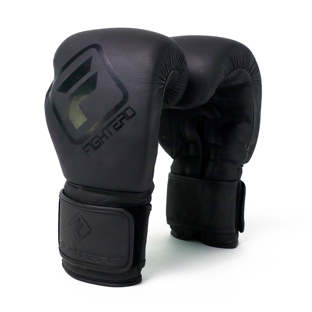 Boxhandschuh Black Matt Leder